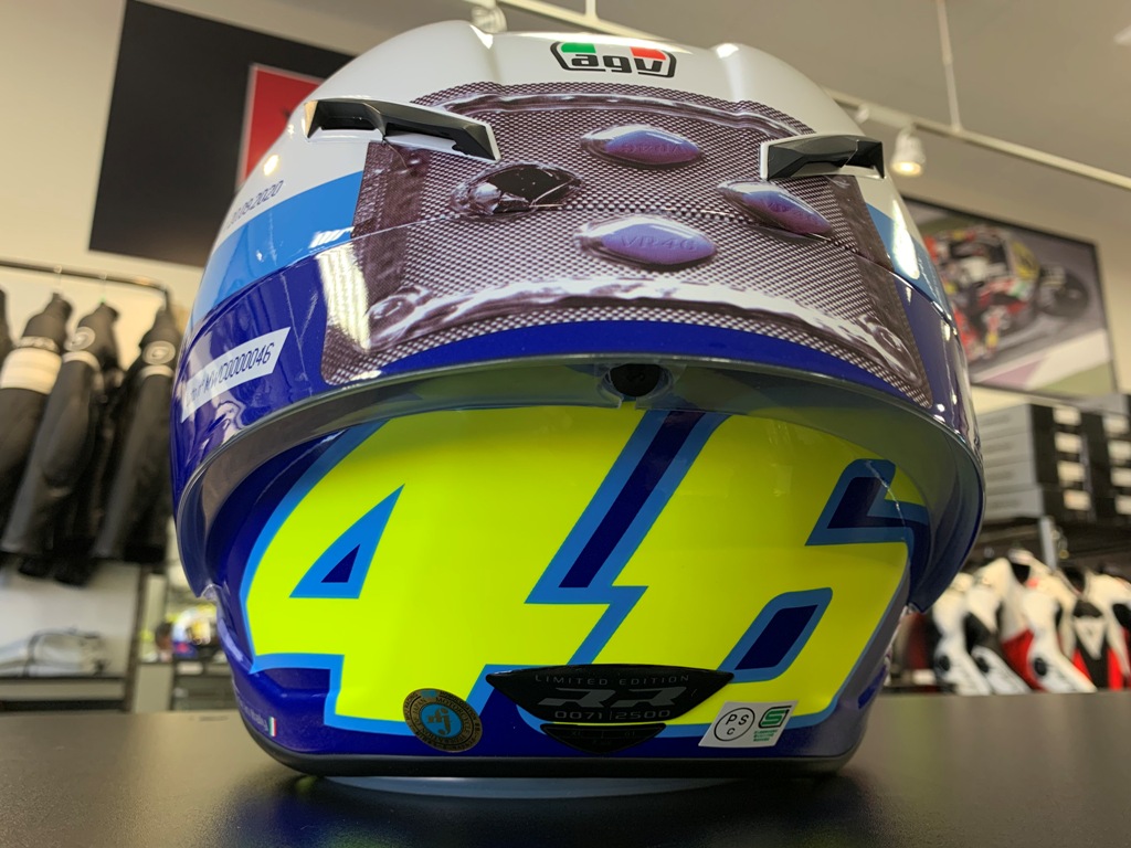 元気が出るデザインのヘルメット『PISTA GP RR-ROSSI MISANO 2020』